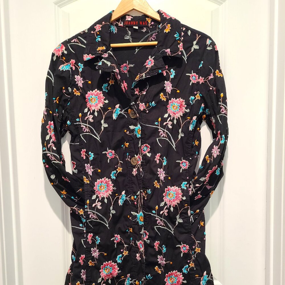 Johnny Was | Embroidered Midi Duster Coat | US M